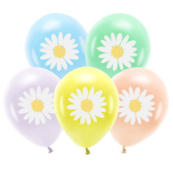 Sada 5 balónov s kvetinovým potlačou, 30 cm